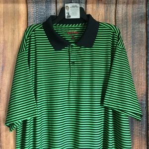 Tabasco Poly Spandex Striped Golf Polo Shirt